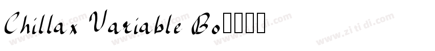 Chillax Variable Bo字体转换